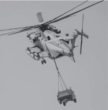 Helicopter carrying truck