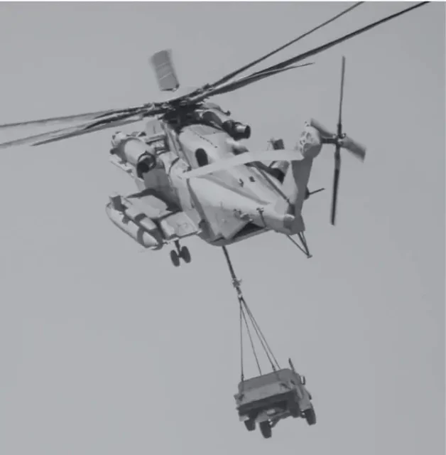 Helicopter carrying truck